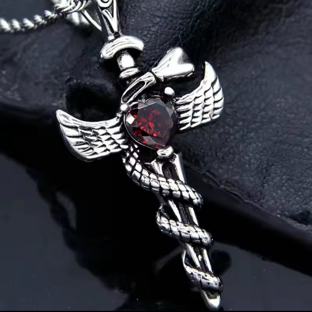 Caduceus Medical Symbol Chain